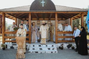 Binecuvântarea lucrărilor efectuate până în prezent la noua biserică din Năsal