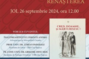 Invitație | Lansare de carte: „Cred, Doamne, și mărturisesc! File de catehism ortodox” în cadrul Festivalului de Carte Transilvania