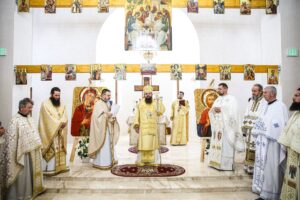 Binecuvântarea lucrărilor efectuate până în prezent la noua biserică din Valea Ierii