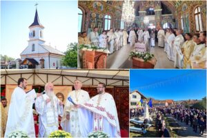 Slujire arhierească și binecuvântarea lucrărilor efectuate la biserica din Țaga